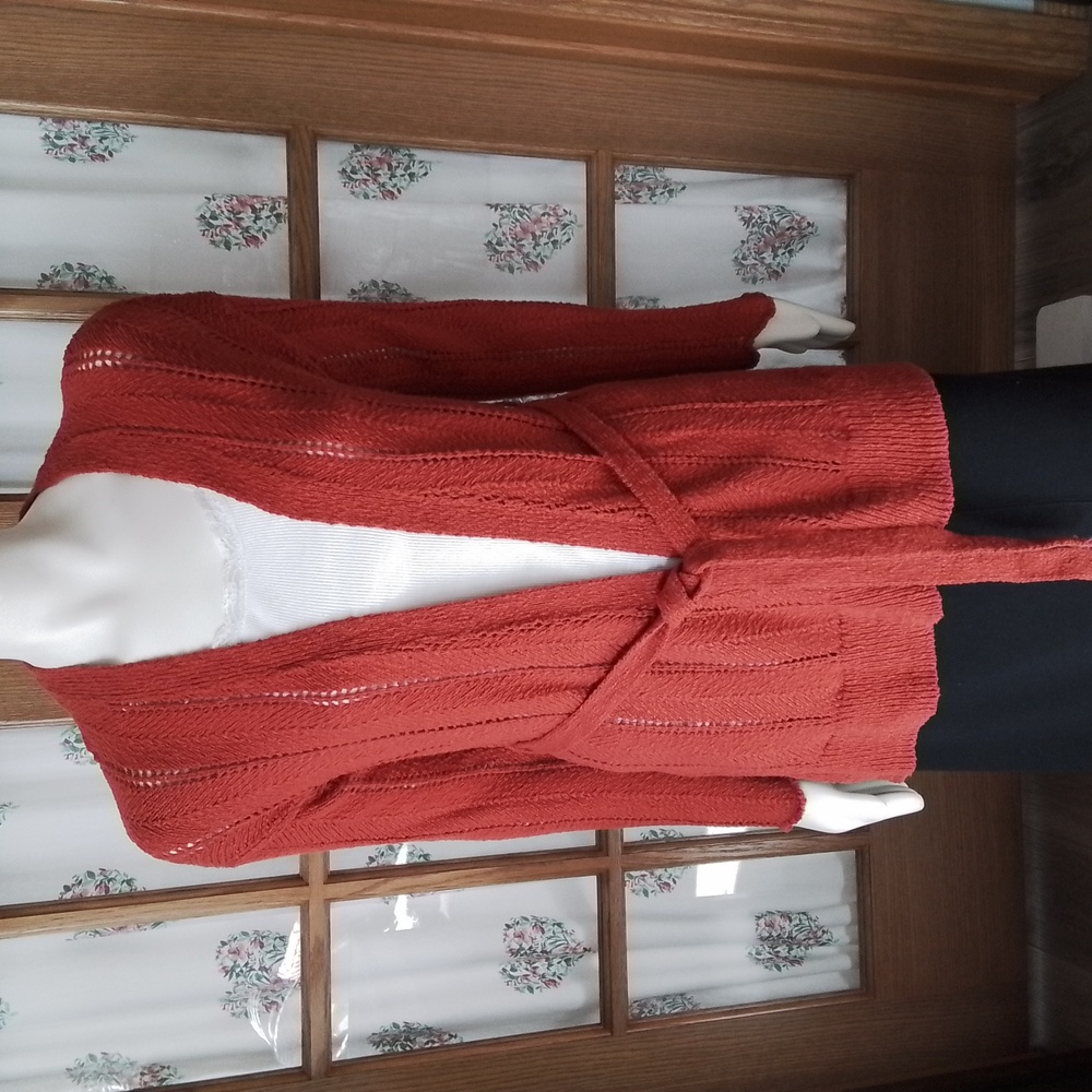 Anthropologie Meadow Rue Open-Front Knit Cardi, size XS, cotton blend.